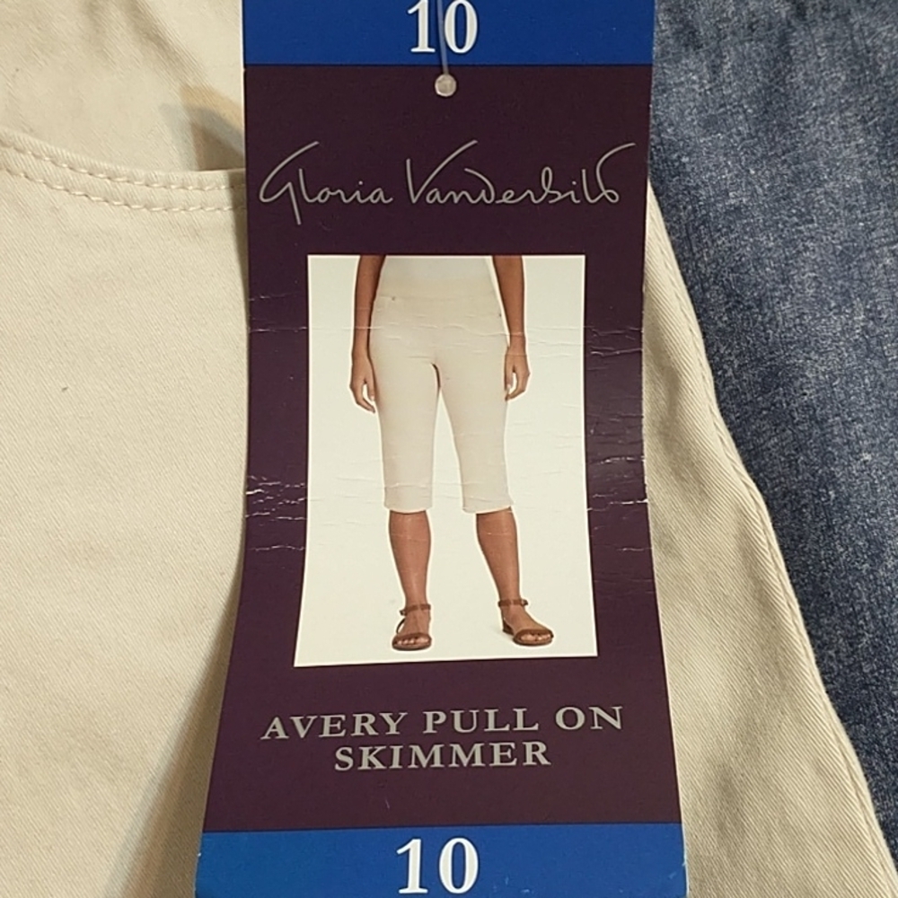 Gloria Vanderbilt Mid rise avery Clam Digger light pink pants women size 10 - Picture 4 of 8